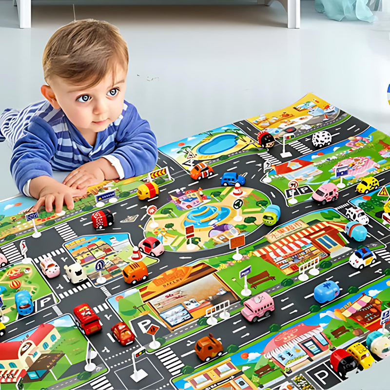 PlayCity - Play Mat - Cars and Traffic Signs