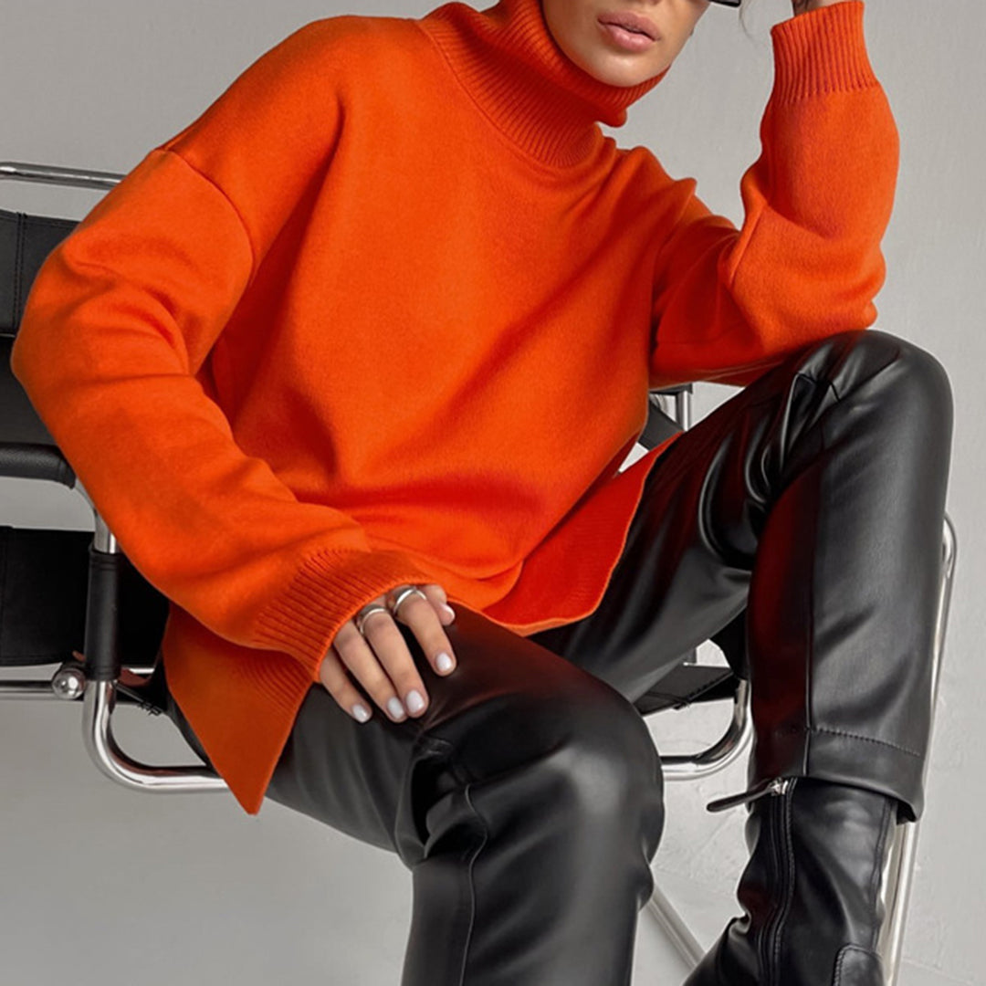 Luna - Elegant Side Split Sweater