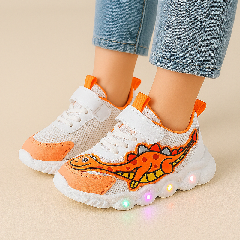 Kids' Dino Sneakers with LED Sole – Cool and Playful