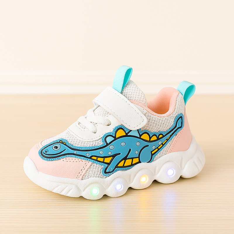 Kids' Dino Sneakers with LED Sole – Cool and Playful