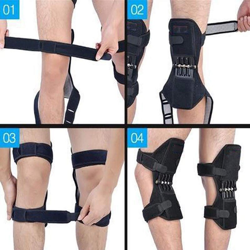 Adjustable Knee Support with Spring Mechanism – For Sports and Daily Use