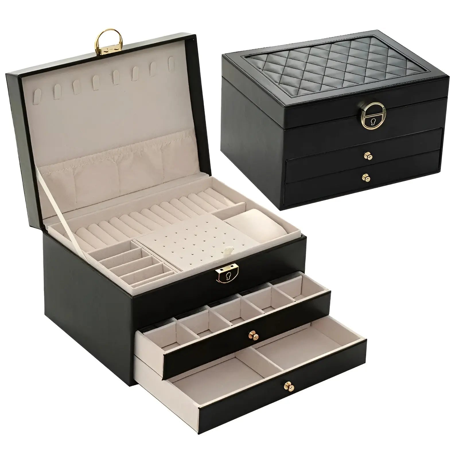 Luxury Multi-Layer Jewellery Box – Stylish & Durable Organiser