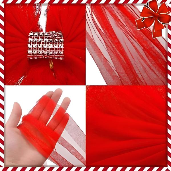 Festive Red Bow - Perfect for Your Door