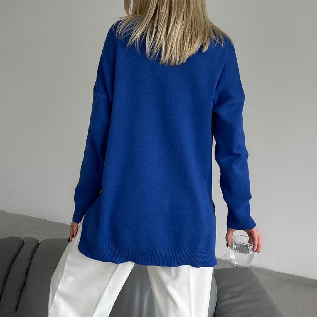 Luna - Elegant Side Split Sweater