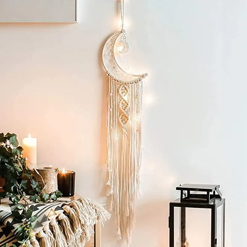 Lunar Macramé Dreamcatcher – Mystical Atmosphere and Handmade