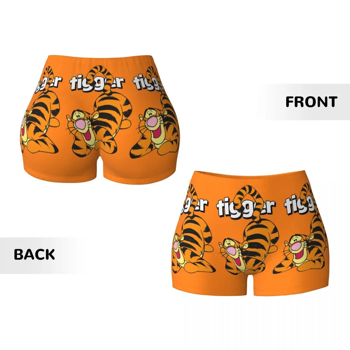 Tigger Print Yoga and Sports Shorts for Women – Comfortable and Stylish for Active Days