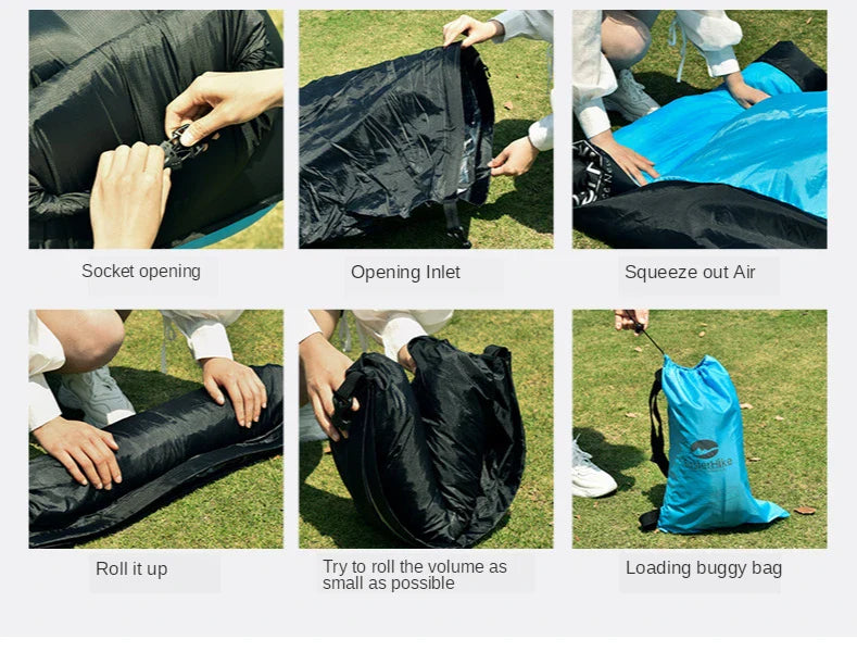Inflatable Air Couch for Outdoors - Portable Lounge Chair for Camping and Beach