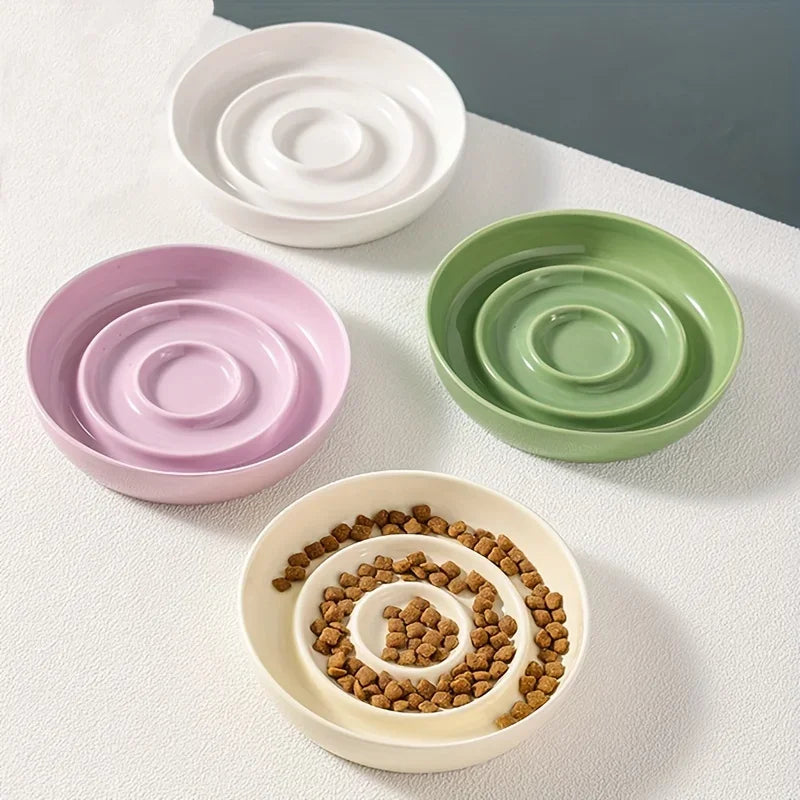FeastFlow Pet Bowl – Ceramic Slow Feeder for Small Pets