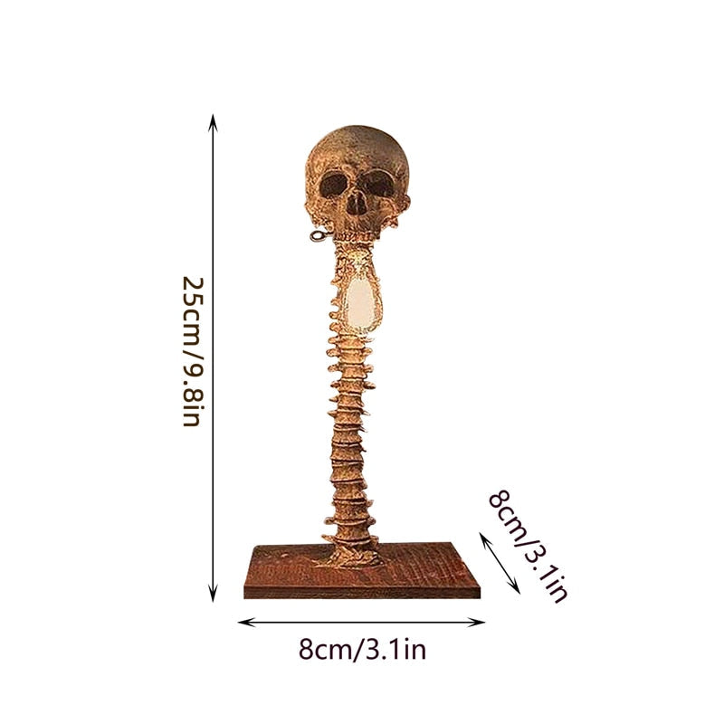 Skull Lamp with Spine – Mystical and Unique Interior Piece