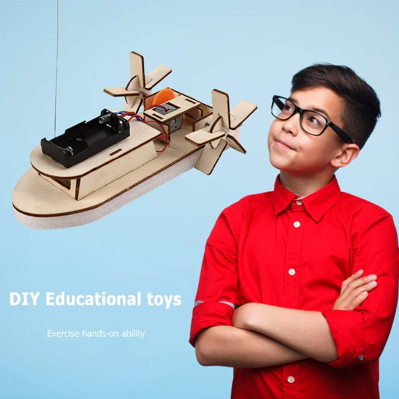 Educational Wooden DIY Boat – Build Your Own Electric Toy Boat