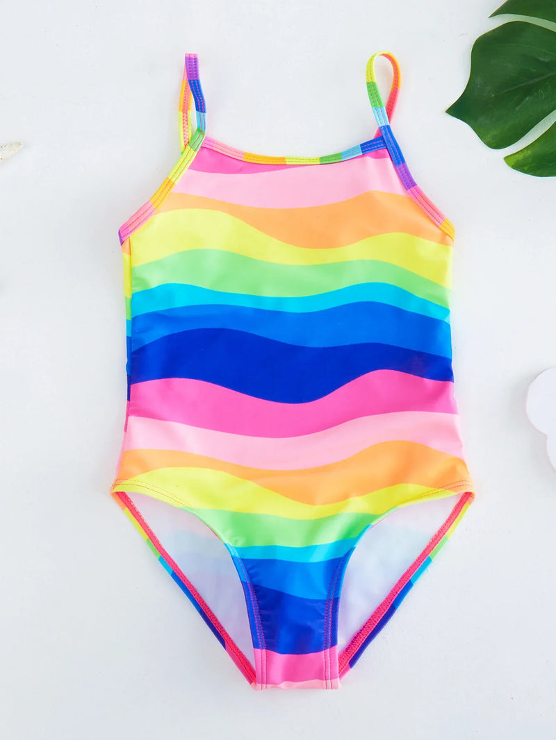 Girls' Swim Outfit with Mermaid and Unicorn Designs – Perfect for Children Aged 4-8 Years