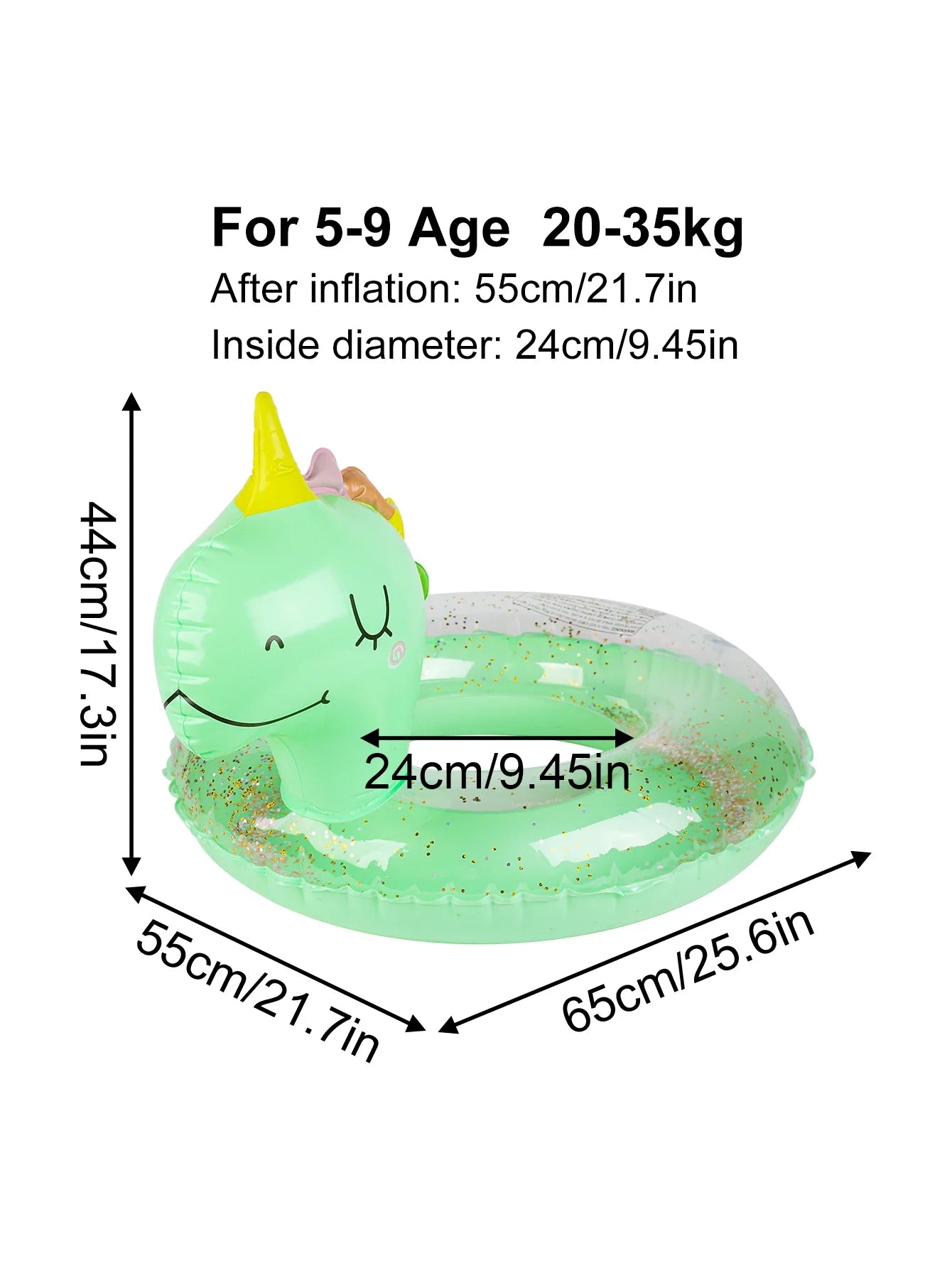 Inflatable Swim Ring for Kids – Dino Swim Ring for Summer Fun and Pool Activities