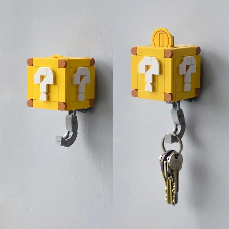 Coin-Shaped Building Blocks Keychain - Creative and Personal