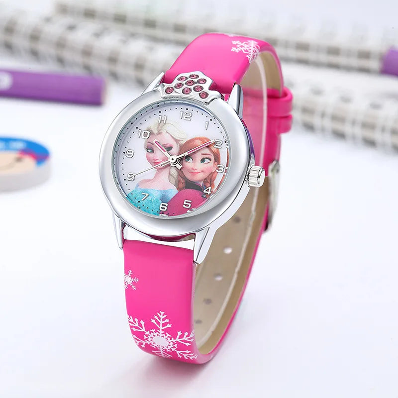 Frozen Princess Elsa Watch for Kids – Leather Band and Magical Design