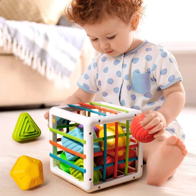 Sensory Shape Cube Playset – Development of Motor Skills for Babies