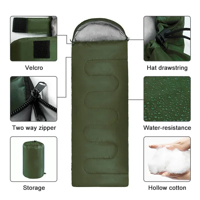Ultralight 4-Season Sleeping Bag – Warm and Waterproof for Outdoor Adventures and Camping