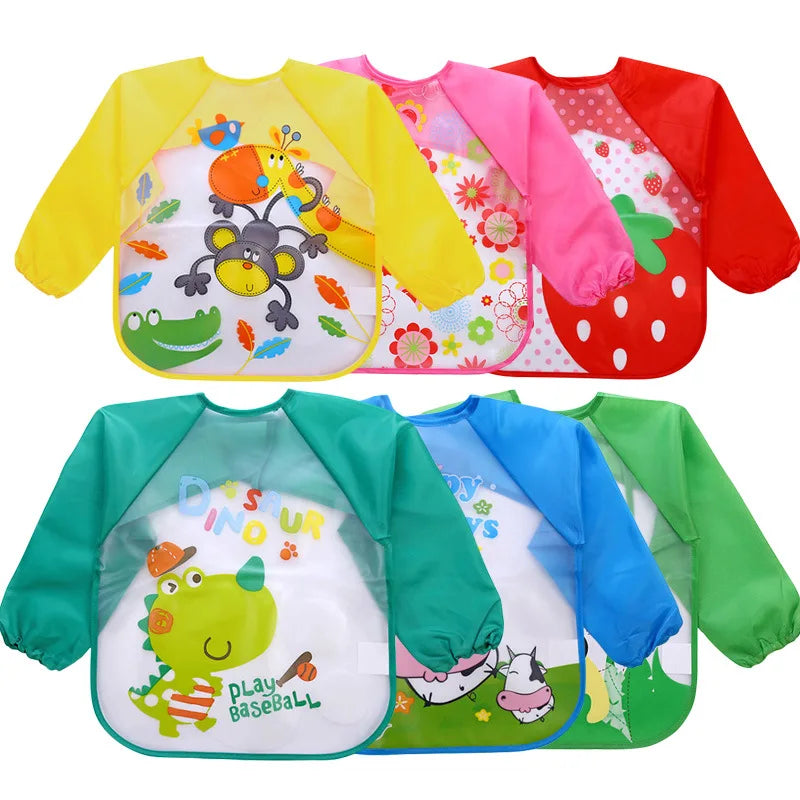 Mila Protective Children's Apron - Waterproof Long Sleeves for Eating and Painting