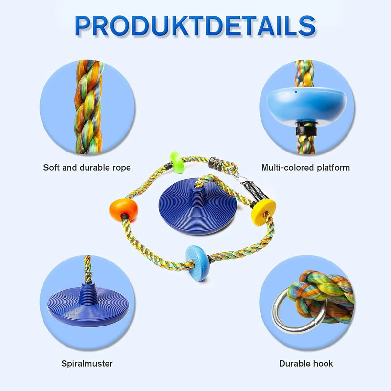 Climbing Rope with Platform and Disc - Play and Climb for Adventurous Children