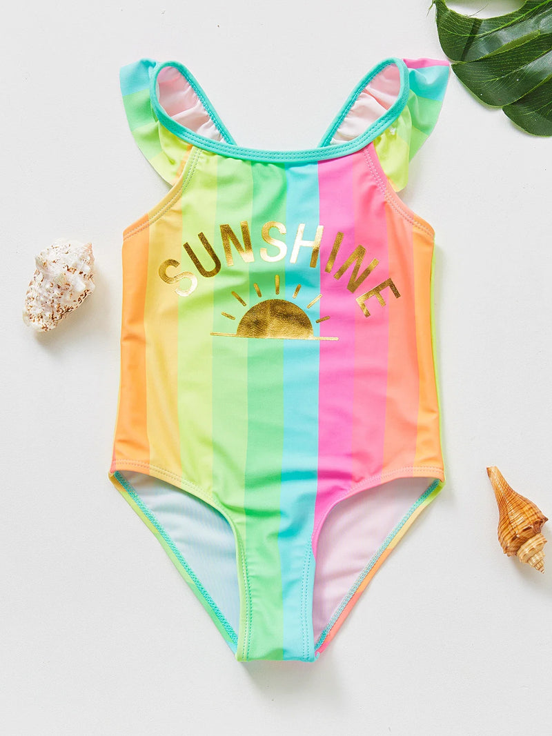 Girls' Swim Outfit with Mermaid and Unicorn Designs – Perfect for Children Aged 4-8 Years