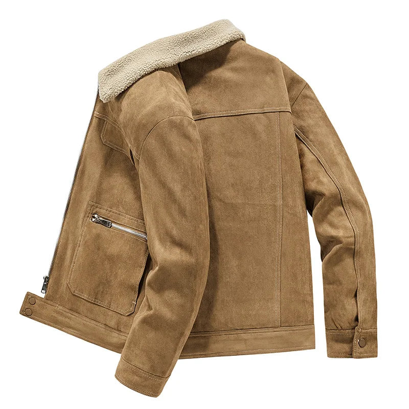 Men's Suede Trucker Jacket – Softly Lined, Slim Cut and Timeless