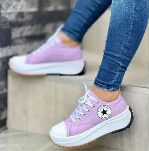 High Top Canvas Trainers for Women – Trendy and Comfortable