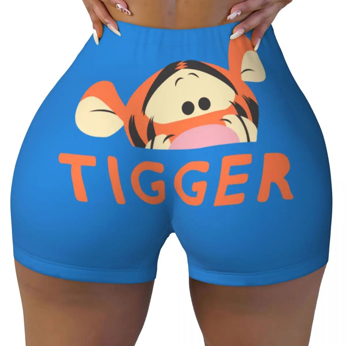 Tigger Print Yoga and Sports Shorts for Women – Comfortable and Stylish for Active Days