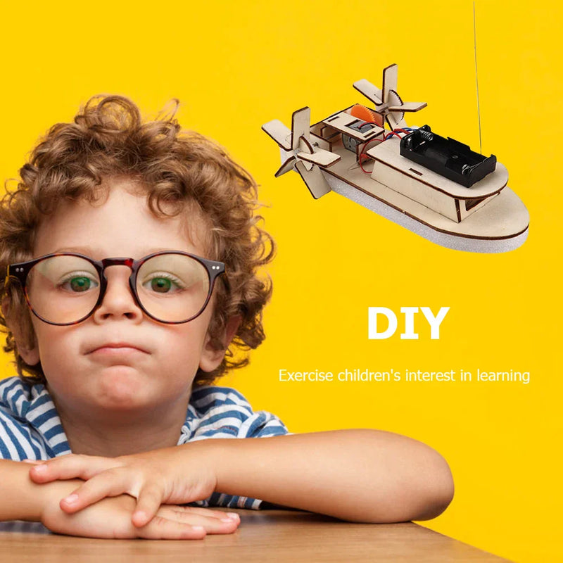 Educational Wooden DIY Boat – Build Your Own Electric Toy Boat