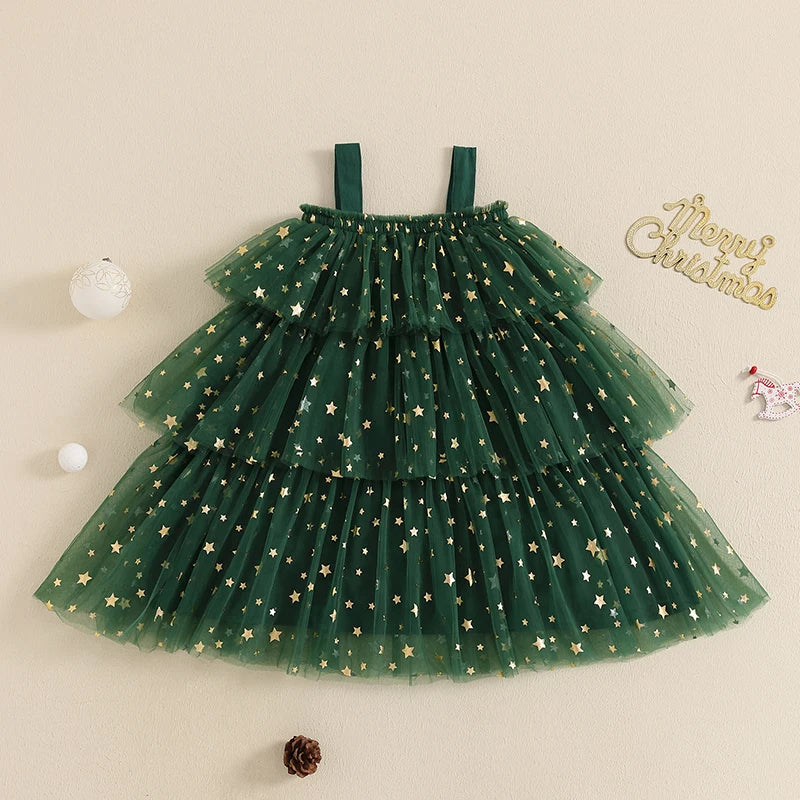 Christmas Tree Dress for Girls - Festive Charm