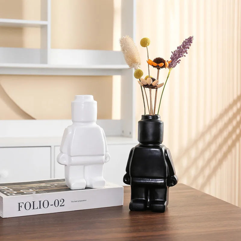 Creative Robot Vase - Playful Decoration for Home
