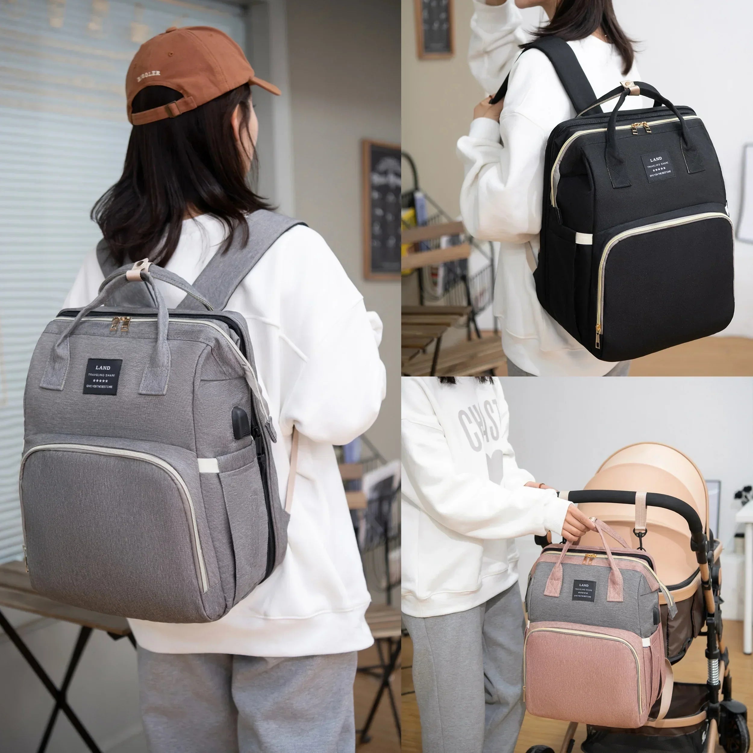Multifunctional Diaper Bag - All-in-One Solution for On-the-Go