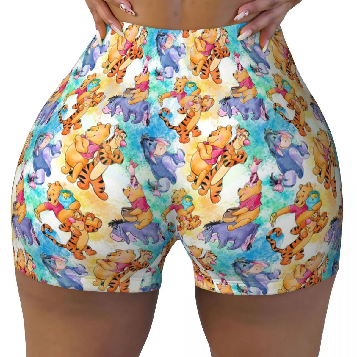 Tigger Print Yoga and Sports Shorts for Women – Comfortable and Stylish for Active Days