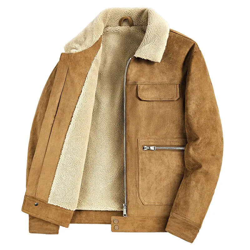 Men's Suede Trucker Jacket – Softly Lined, Slim Cut and Timeless
