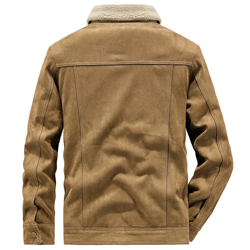 Men's Suede Trucker Jacket – Softly Lined, Slim Cut and Timeless
