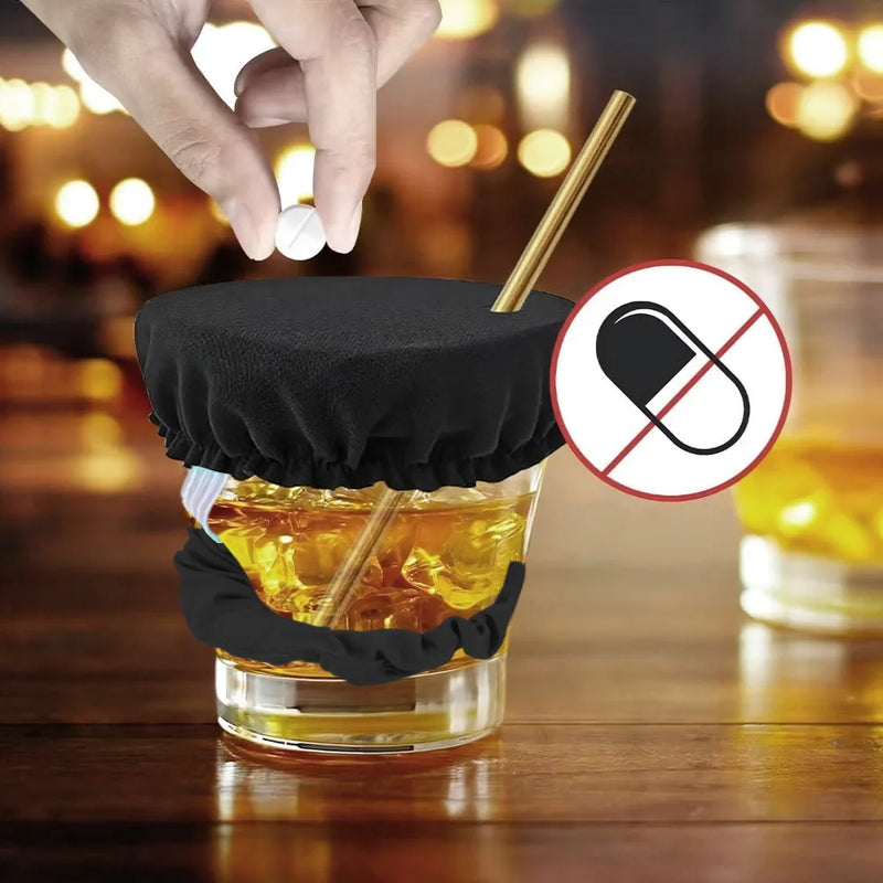 Elastic Drink Cover Set – Secure Protective Cup Topper