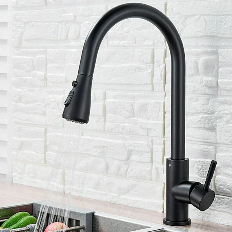 AquaReach Pull-Out Kitchen Tap – Sleek Stainless Steel Design