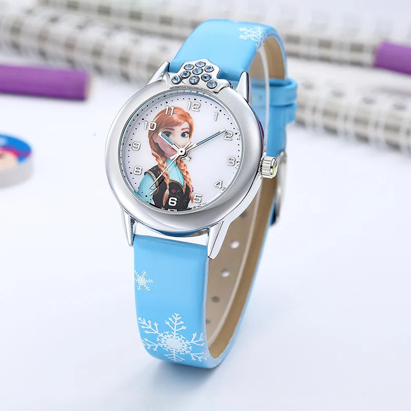 Frozen Princess Elsa Watch for Kids – Leather Band and Magical Design