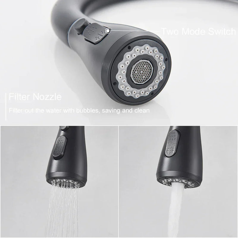 AquaReach Pull-Out Kitchen Tap – Sleek Stainless Steel Design