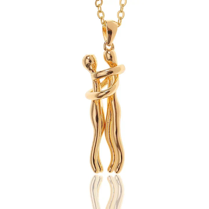 Necklace with Embracing Pendant – Timeless Symbol of Love