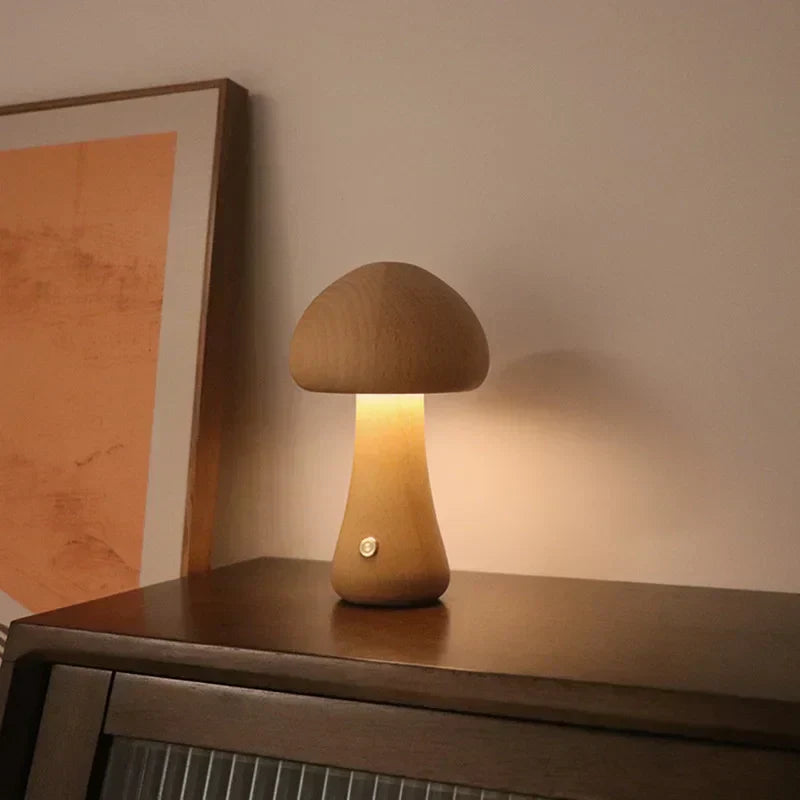 Mushroom Table Lamp – Warm LED Lighting with Touch Control