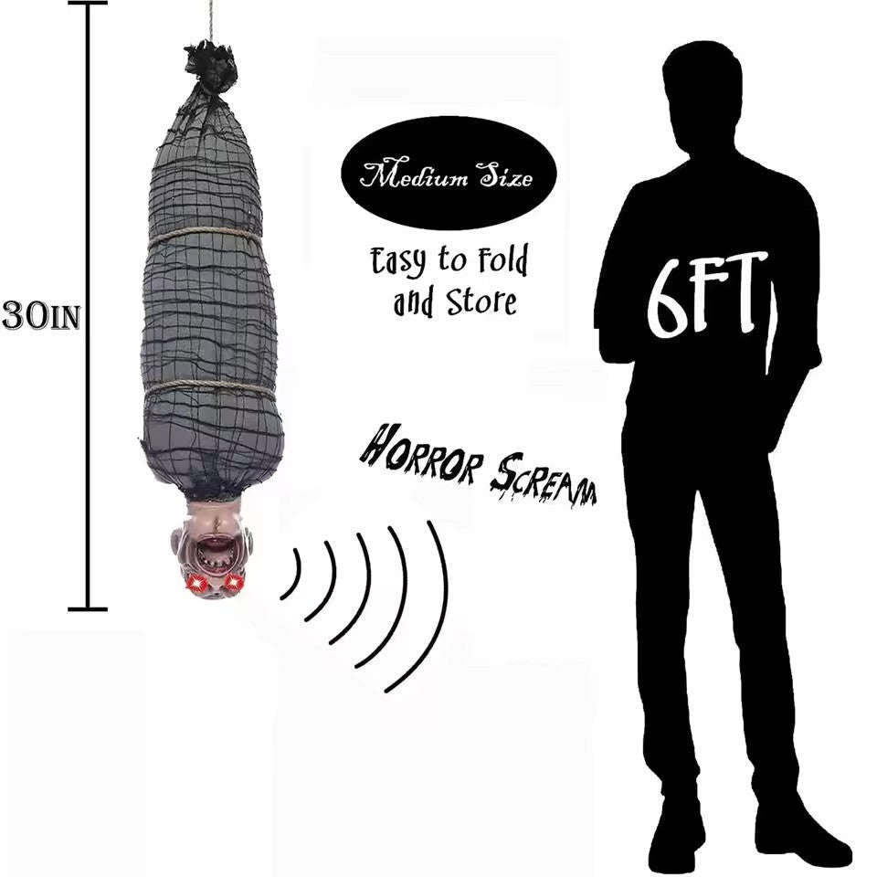 Hanging Horror Figure – Thrilling Halloween Decoration with Light and Sound