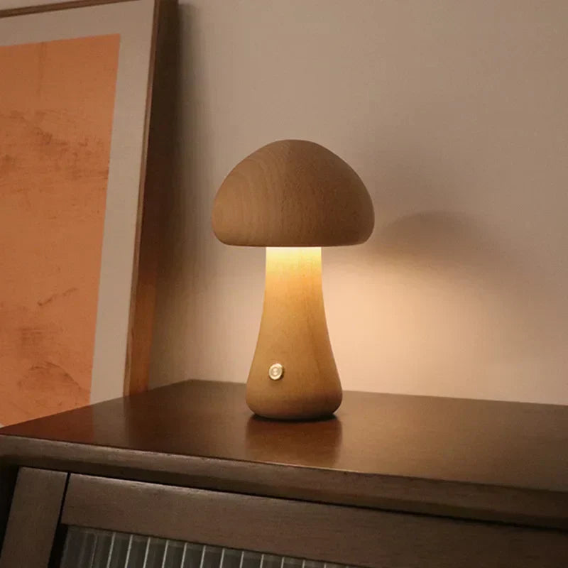 Mushroom Table Lamp – Warm LED Lighting with Touch Control
