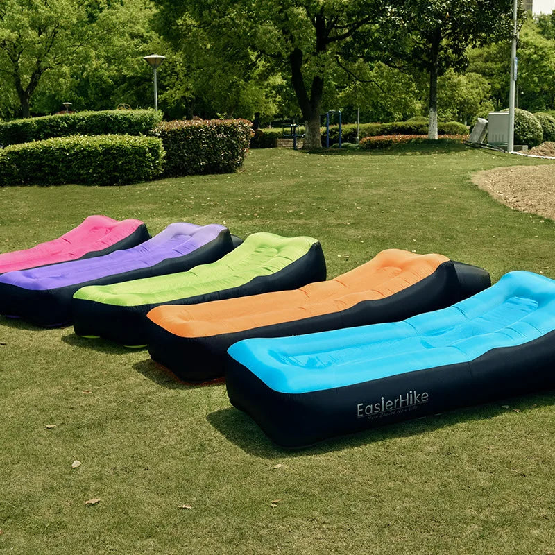Inflatable Air Couch for Outdoors - Portable Lounge Chair for Camping and Beach