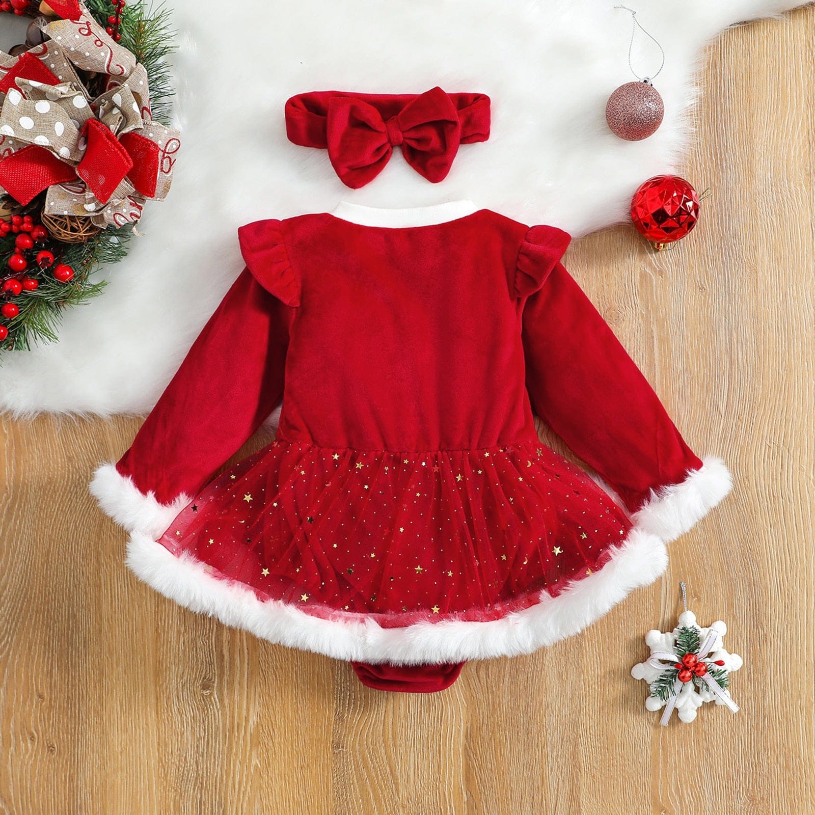 Christmas Dream Dress - Festive Dress with Headband for Children