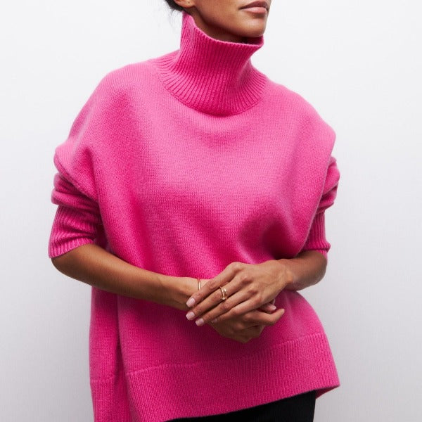 Nina Knitted Turtleneck – Comfortable, Loose-Fitting, and Stylish