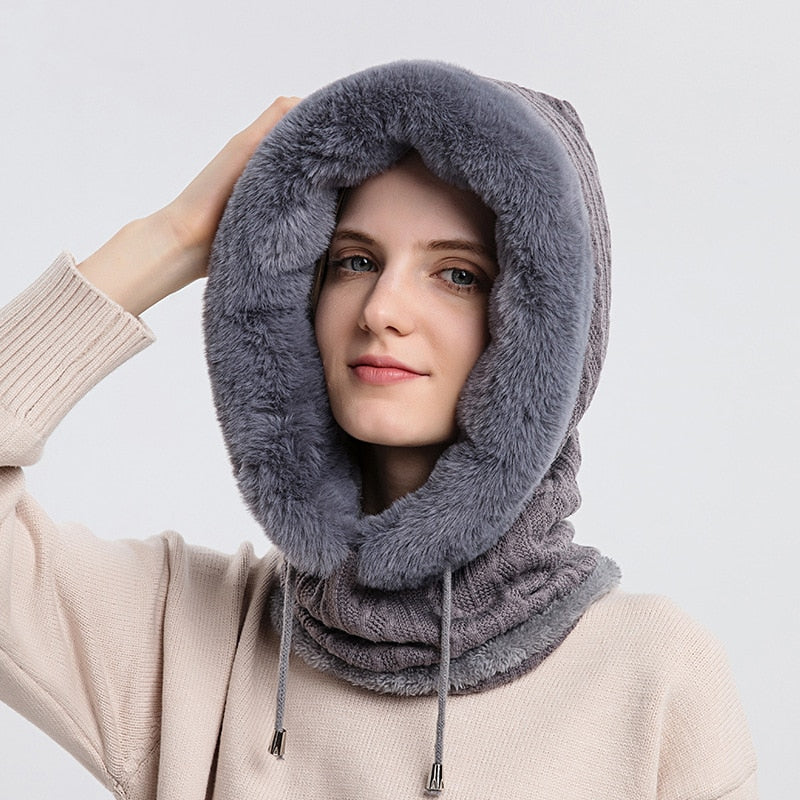 Winter Hood with Face Mask - Warm and Protective