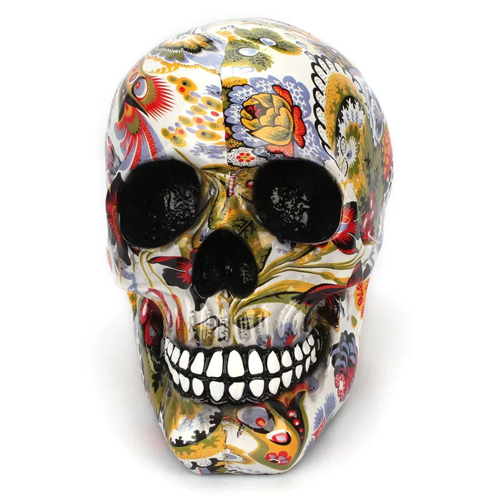 Hand-Painted Skull – Unique Decoration for Halloween and Interior