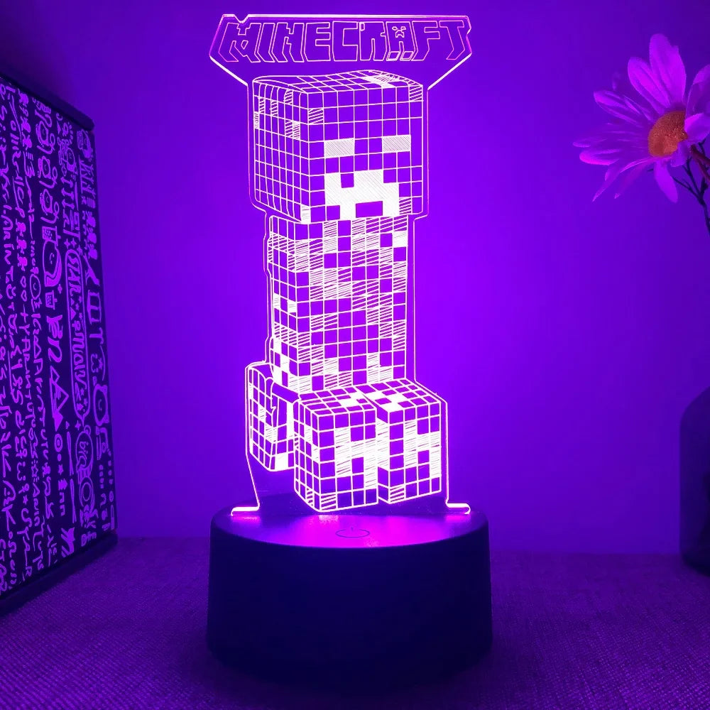 Diverse LED Game Characters Lamp - Playful Lighting for Gamers