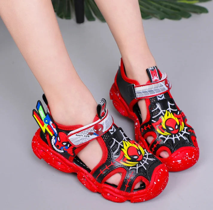 Glowing Superhero Sandals for Kids – Comfortable and Fun for Playtime