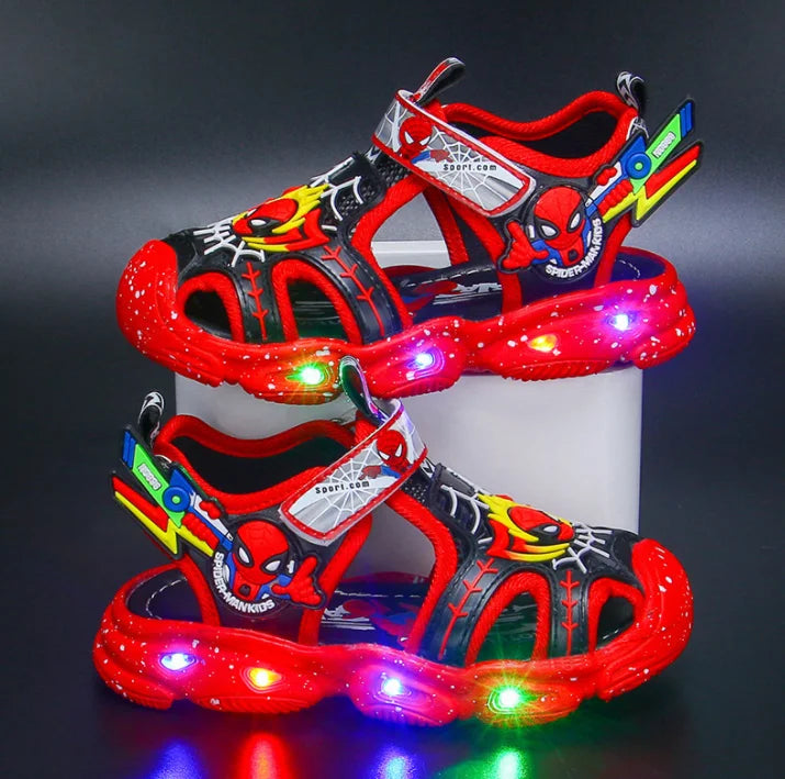 Glowing Superhero Sandals for Kids – Comfortable and Fun for Playtime