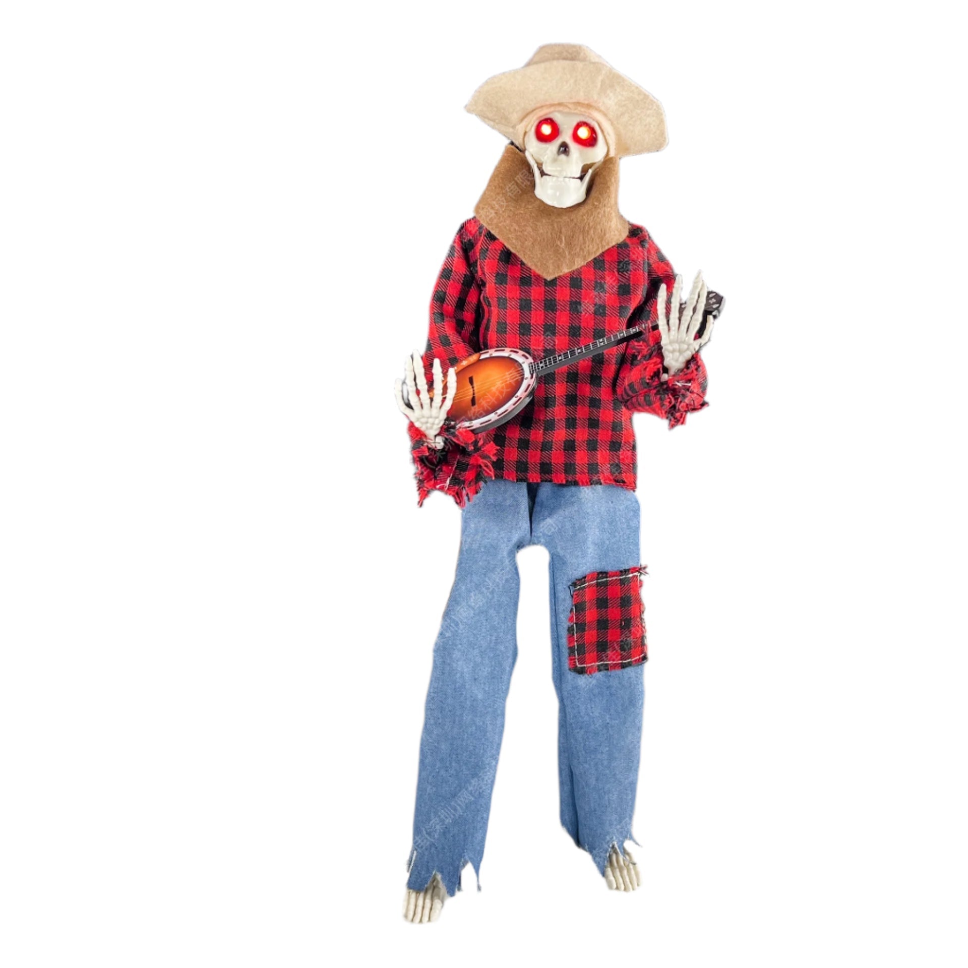 Halloween Skeleton with Banjo – Glowing Decoration with Sound